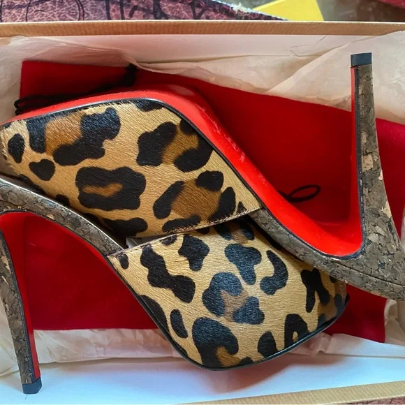 Leopard calf hair authentic Christian louboutin heels - Picture 4 of 4